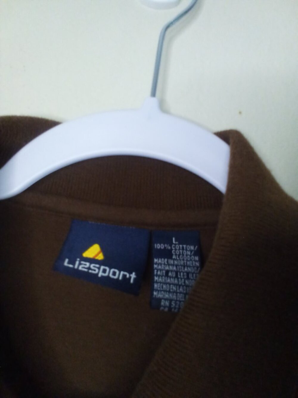 Liz Sport Shirt Women L Button Up Polo Soft Brown - Picture 9 of 14